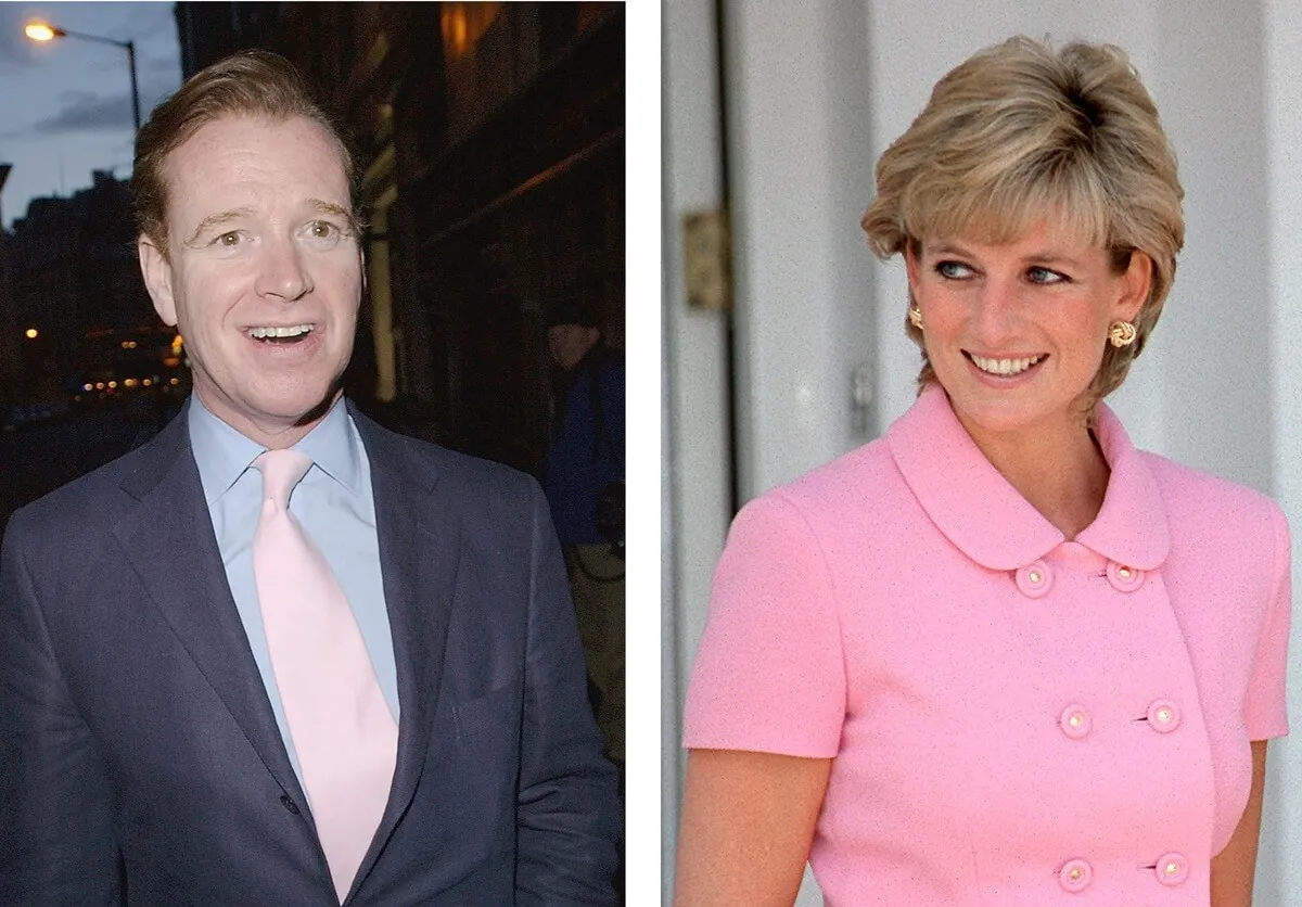 (L) James Hewitt at an event n London, (R) Princess Diana in Argentina