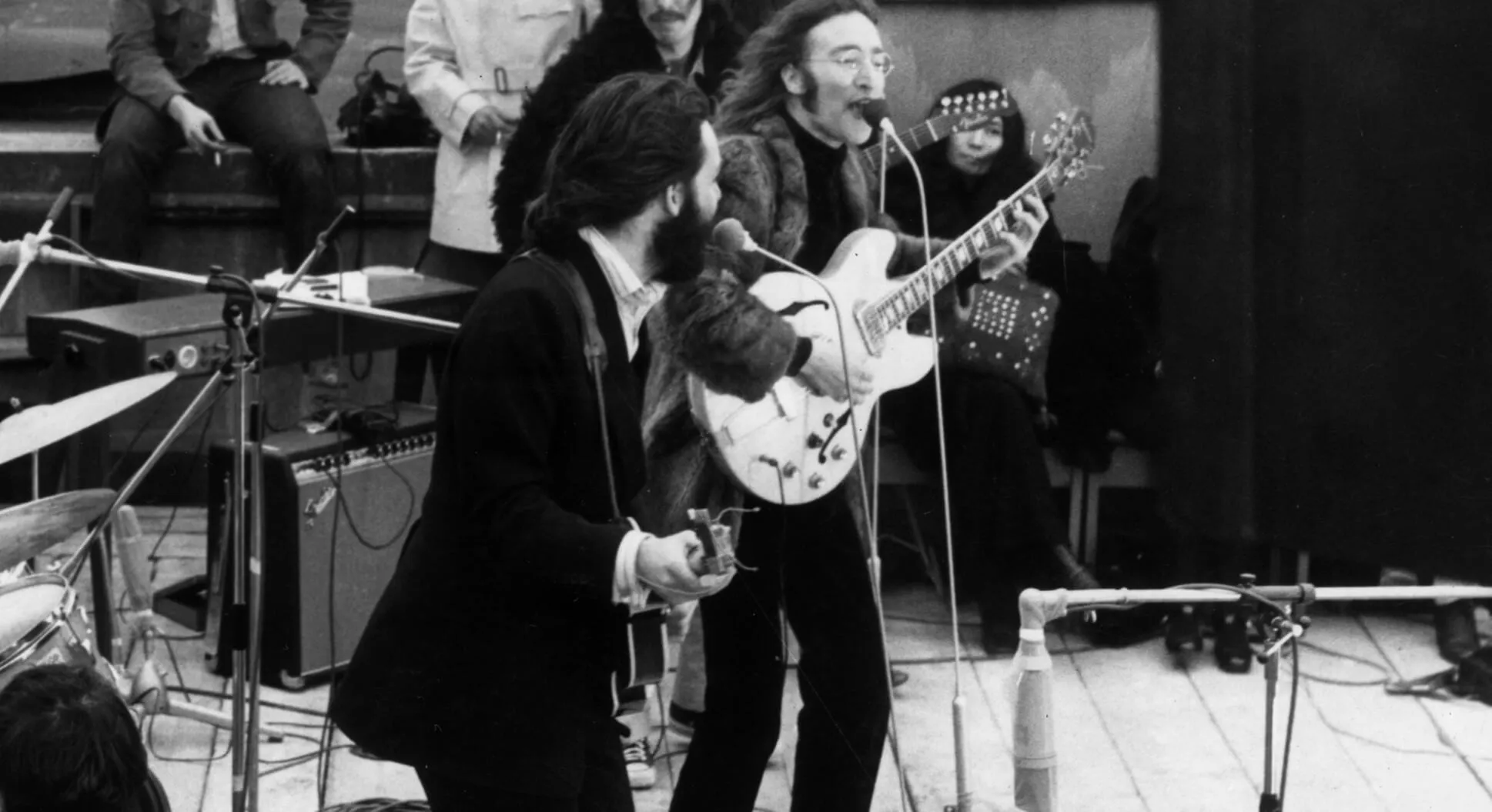 The Beatles in black-and-white